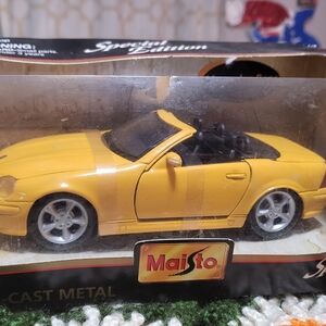 Yellow Die-Cast Convertible Toy Car